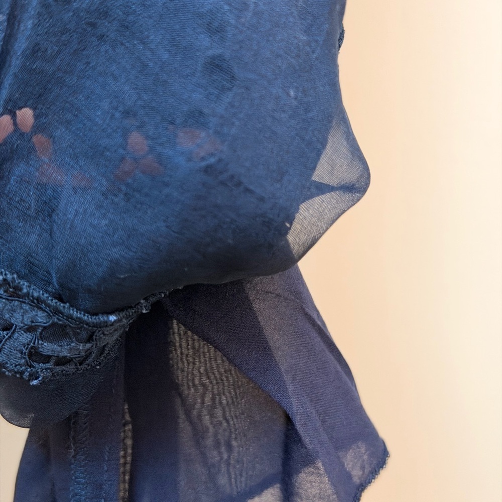 VALENTINO Lace Pants Silk Lined Navy Blue EU 42 US 6 Made in Italy - Picture 16 of 16